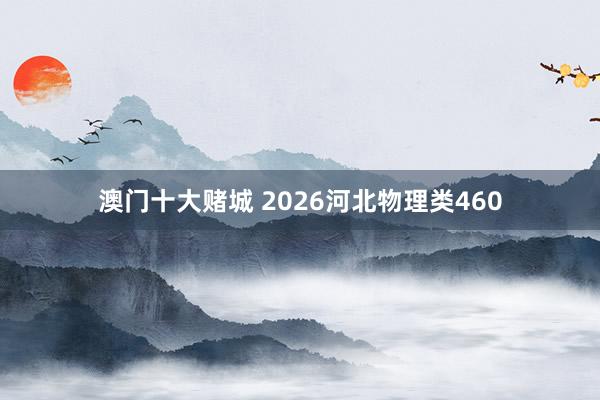 澳门十大赌城 2026河北物理类460