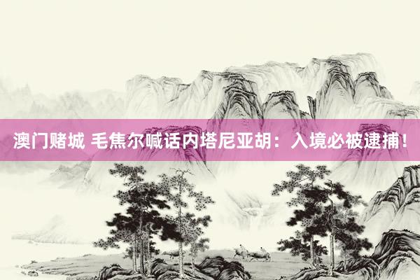 澳门赌城 毛焦尔喊话内塔尼亚胡：入境必被逮捕！