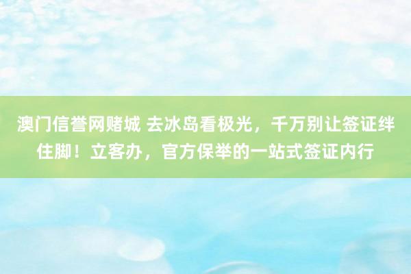 澳门信誉网赌城 去冰岛看极光，千万别让签证绊住脚！立客办，官方保举的一站式签证内行